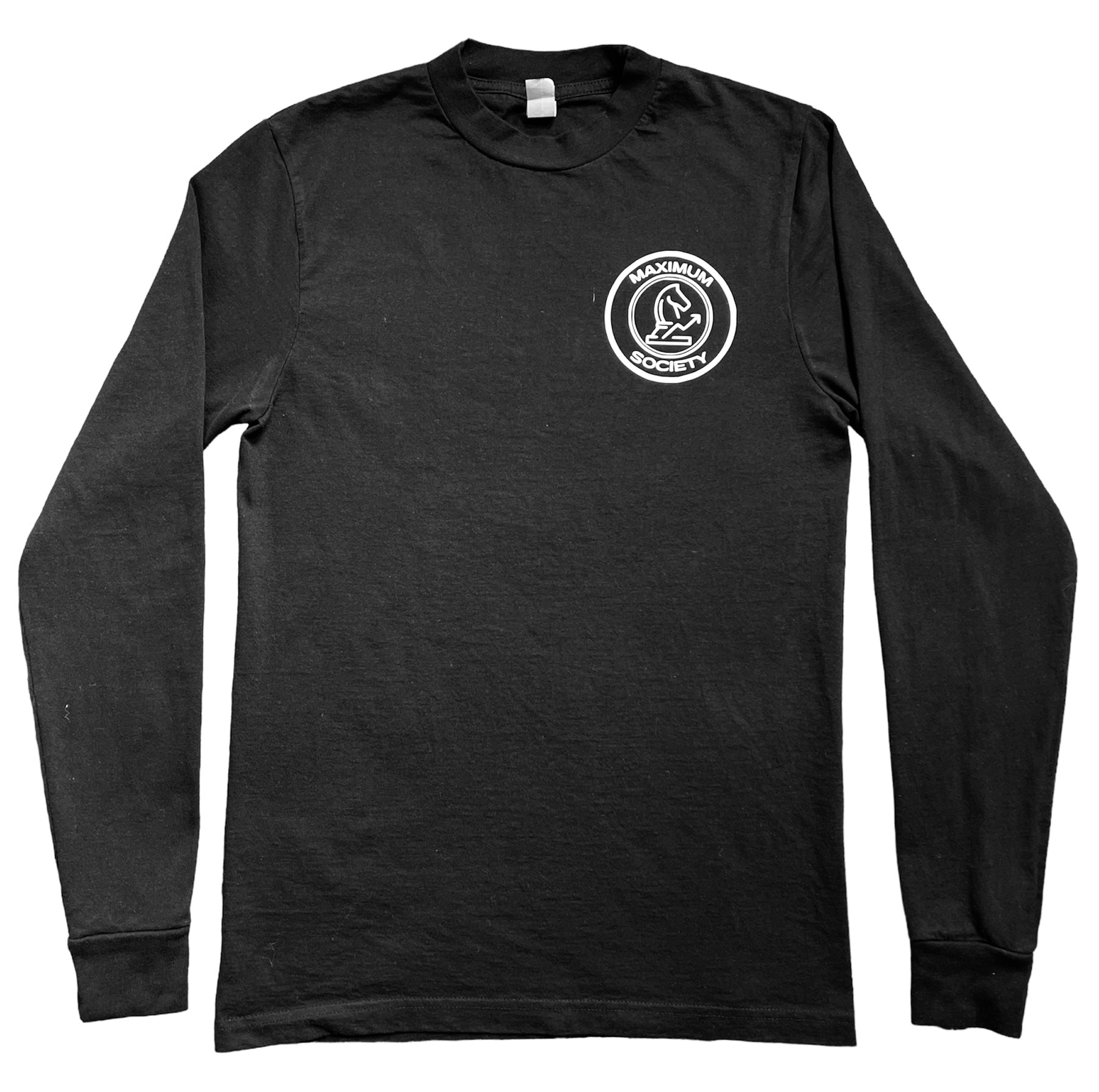 Black Long sleeve T shirt / Maximum Society Logo – MaximumSociety